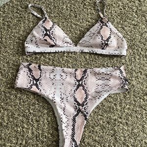 Snake skin bathing suit
